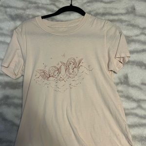 Pacsun peach cherub t-shirt